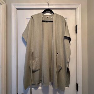 LOFT Light Gray Knit Wrap, Women XL/XXL